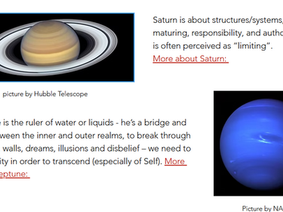 Saturn and Neptune in Astrology as a banner by Fran Arnet