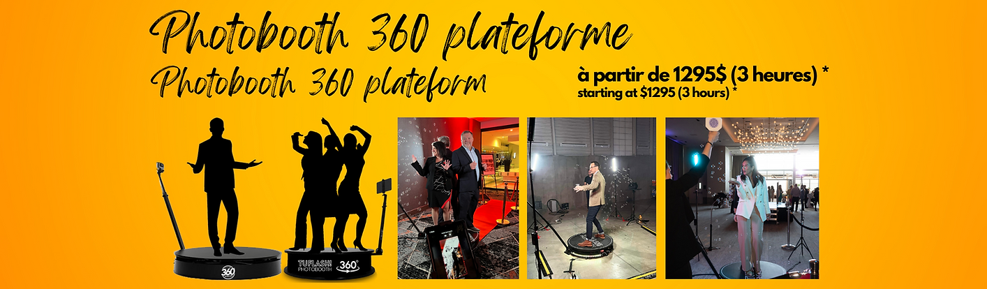 Photobooth 360 plateforme TuFlash Quebec