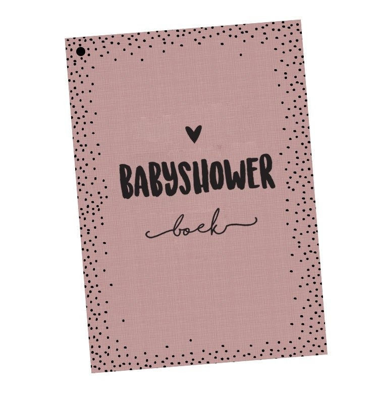 Invulboek babyshower roze