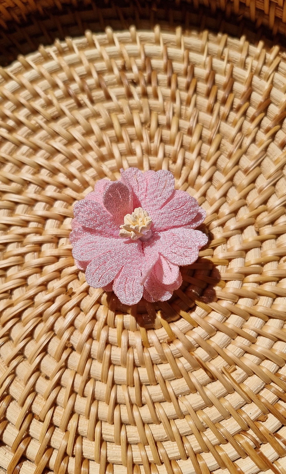 Thumbnail: Anti slip baby haarspeldje met bloem