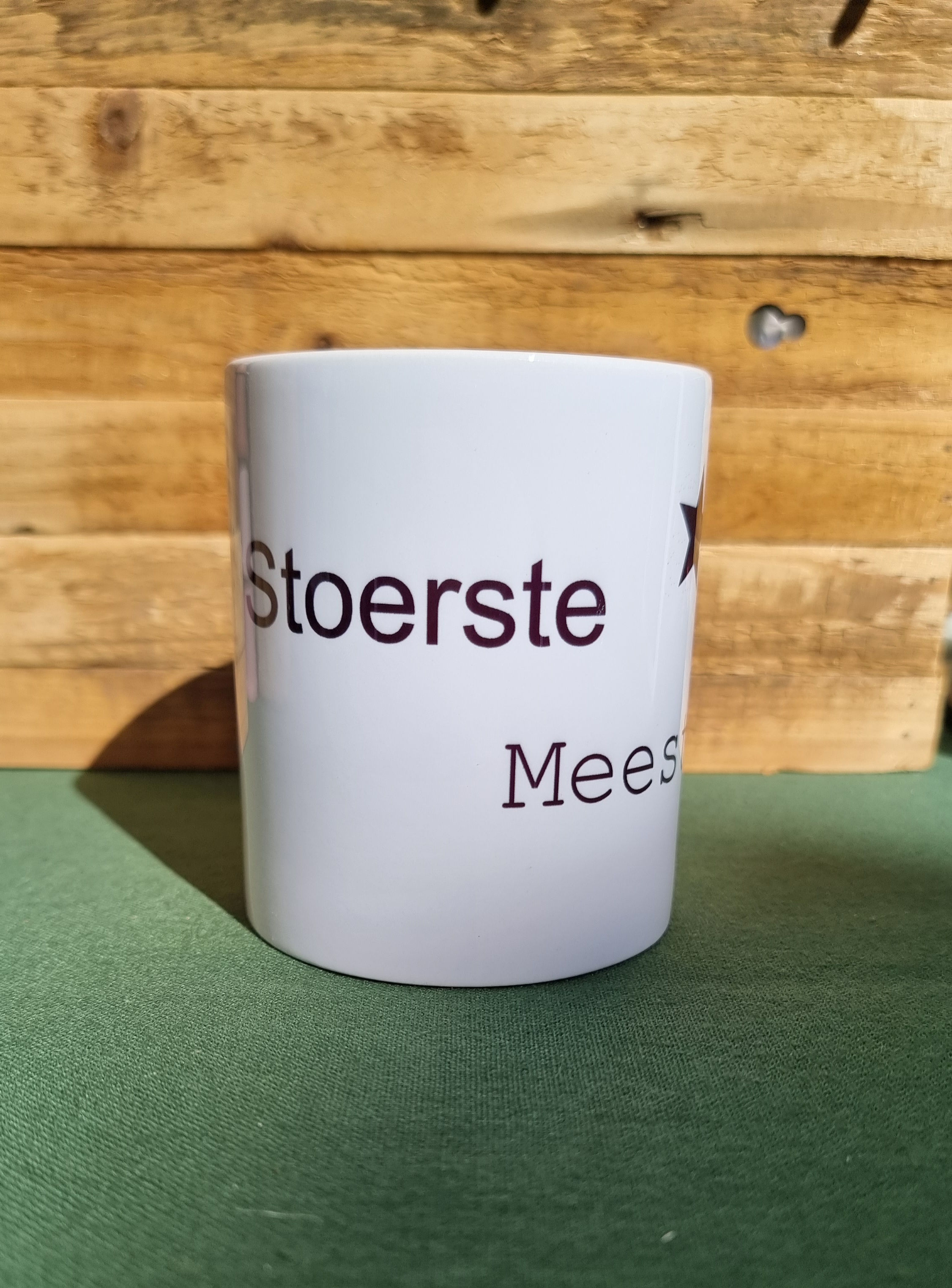 Mok met de tekst stoerste meester