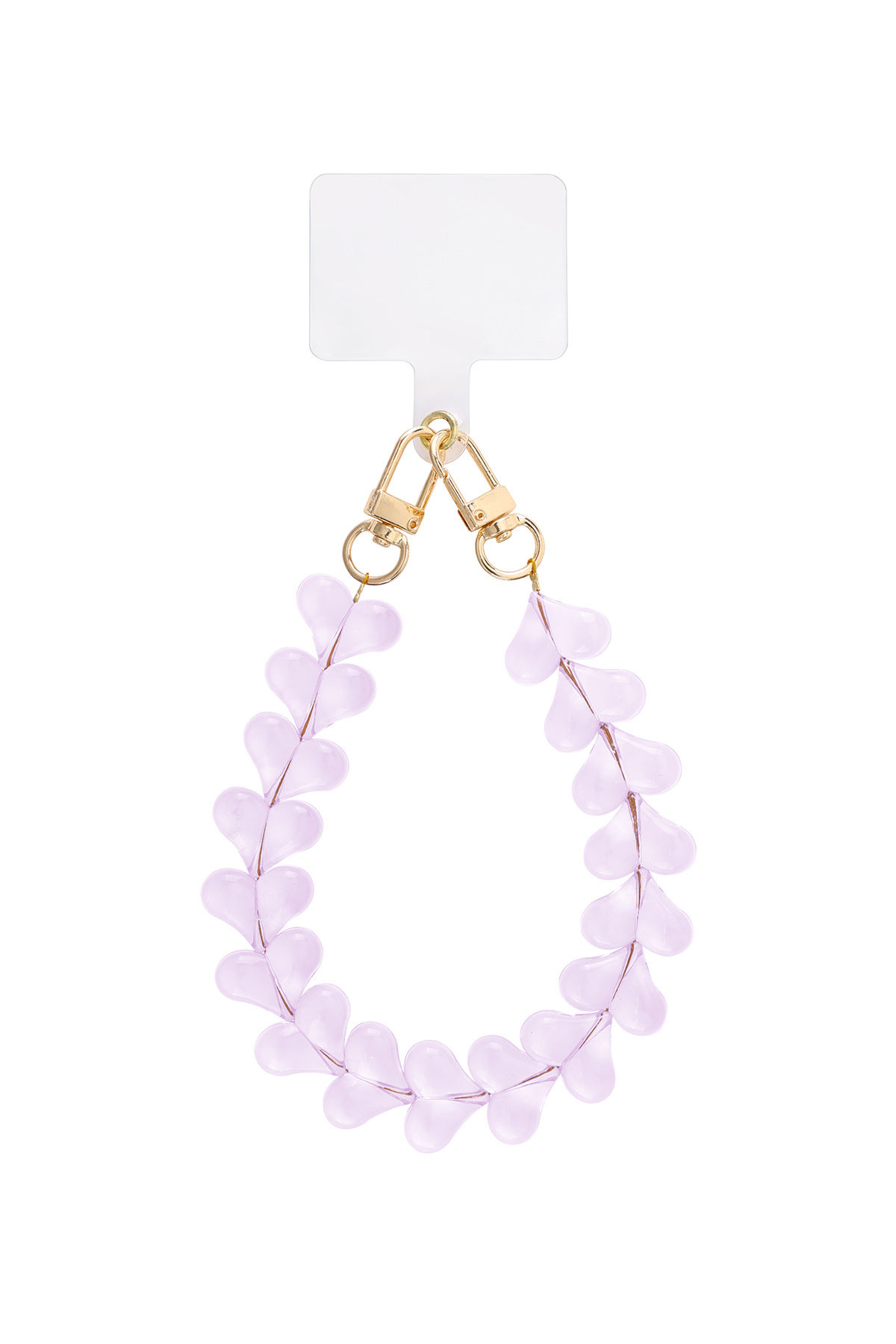 Lavendel kleurig hartjes telefoonkoord