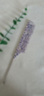 Thumbnail: hippe kinder puntkam met panterprint en metalen steel in de kleur blauw