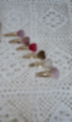 Klikklak haarspeldjes velvet hartjes