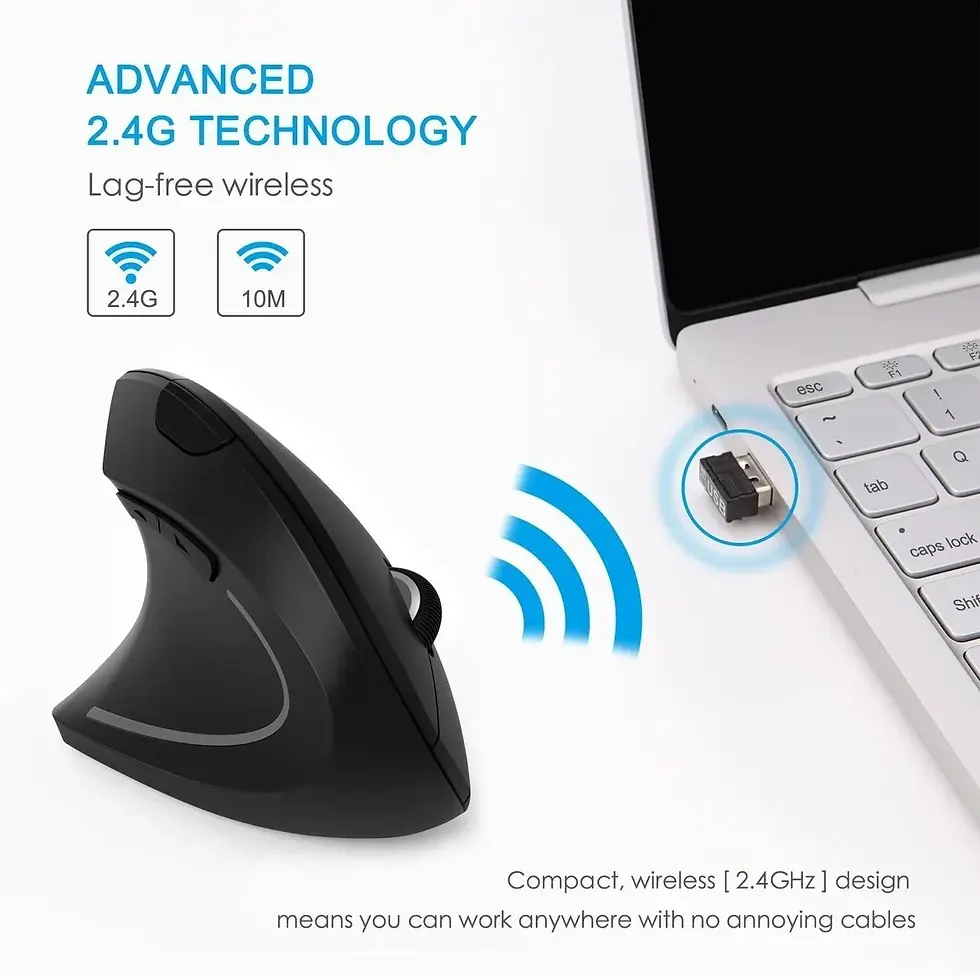 Miniatura: CHYI Ergonomic Vertical Mouse: 2.4G Wireless 6D Optical Mice for PC & Laptop
