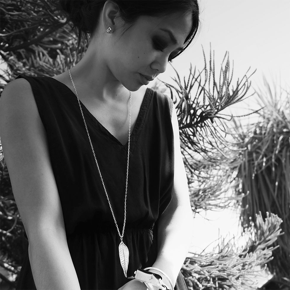 Thumbnail: Double Leaf Necklace