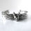 Thumbnail: Winged Skull Cuff Bracelet in Sterling Silver
