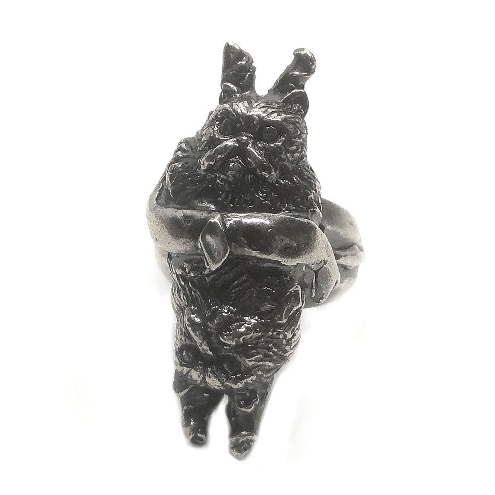 Thumbnail: Double Headed Catphomet Ring