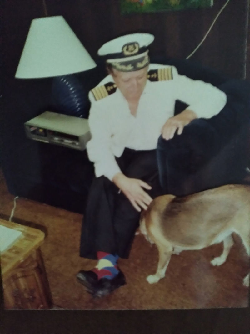 The late Eugene Mori with canine pal