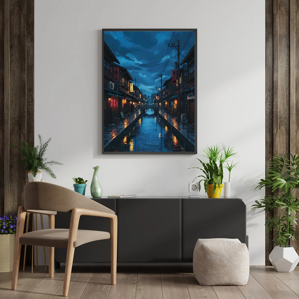 Thumbnail: Kyoto Canal | Japanese Street Scene | Giclée Fine Art Print | A4 / A3 / A2