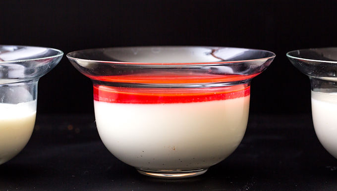 strawberry pannacotta