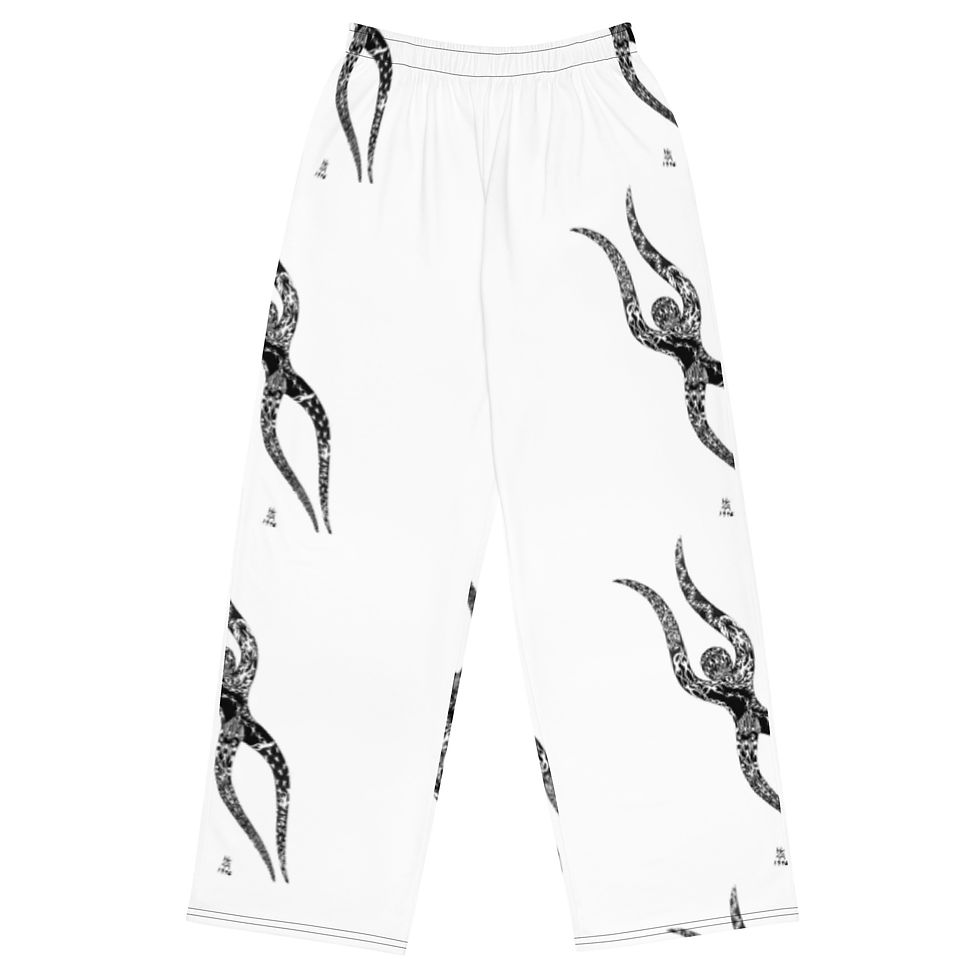 Thumbnail: "Voices for Humanity" All-over Print Unisex Wide-Leg Pants