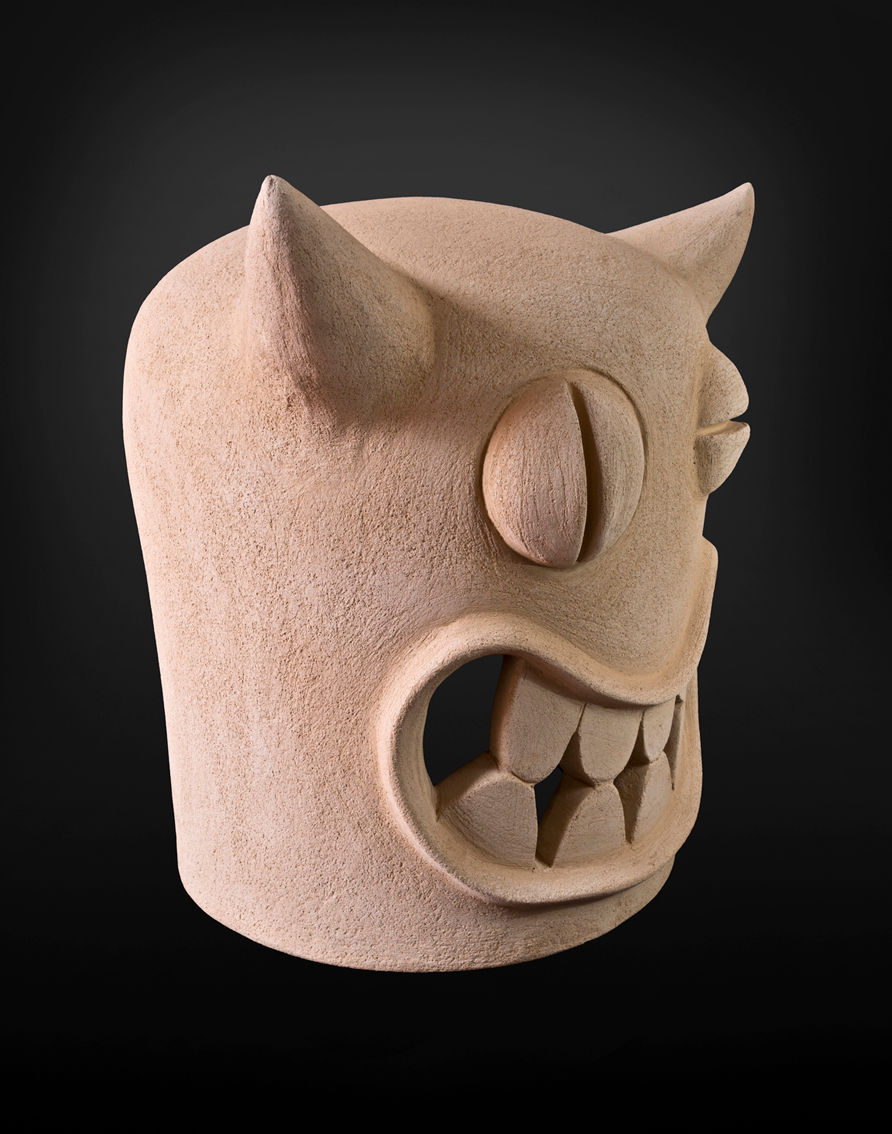 Thumbnail: Clay Bench From Atzompa in the Shape of a Chaneke.