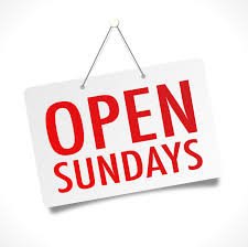 open sunday sign