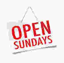 open sunday sign