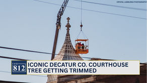 Photos: Iconic Decatur Co. courthouse tree getting trimmed 
