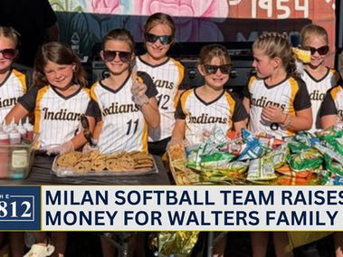 Milan softball team raises money for Walters family