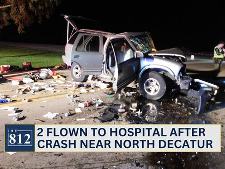 Two flown to hospital after crash near North Decatur Sunday