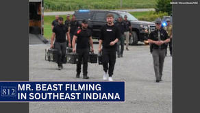 Mr. Beast filming at Muscatatuck Training Center 