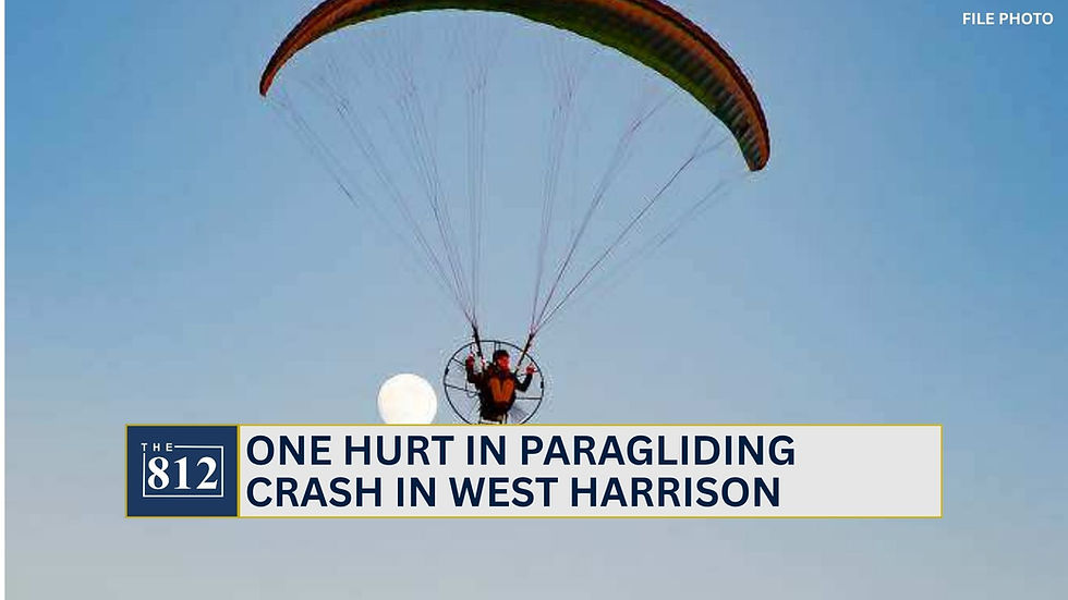 One hurt in paragliding crash in West Harrison