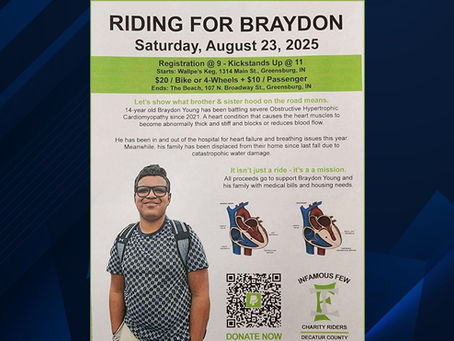 Benefit ride for Decatur County teen battling heart issue on August 23
