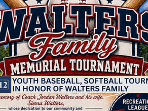 Youth baseball, softball tournament in honor of Walters family June 26-28