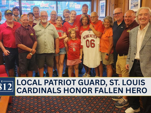 Local Patriot Guard, St. Louis Cardinals honor fallen hero