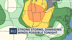Strong storms, damaging winds possible tonight