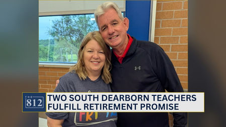 Two South Dearborn teachers make good on retirement promise