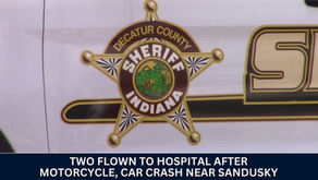 Two aircared after motorcycle, car crash near Sandusky Sunday