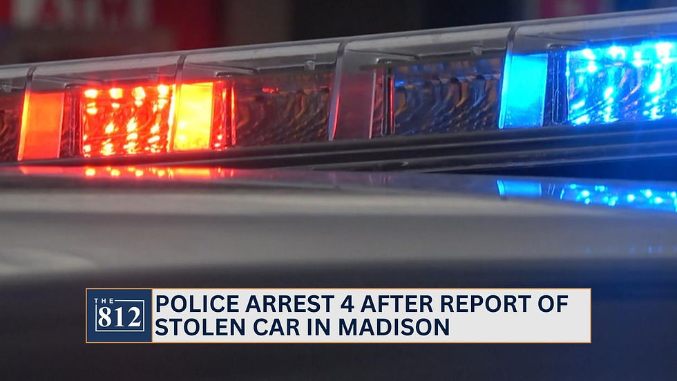 Police arrest 4 after report of stolen car in Madison