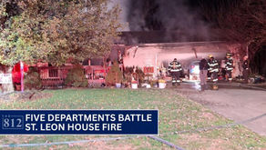 Five departments fight house fire near St. Leon Thursday night