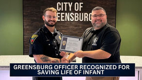 Greensburg officer recognized for saving life of infant