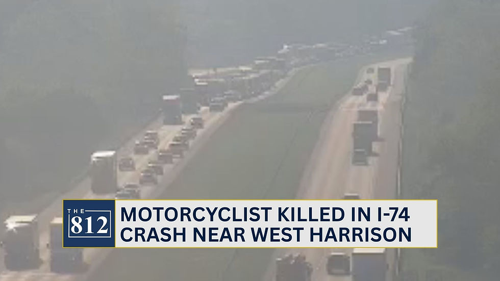 Motorcyclist killed in I-74 crash near West Harrison