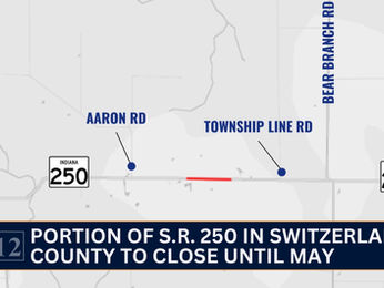 Portion of S.R. 250 in Switzerland Co. to close until May