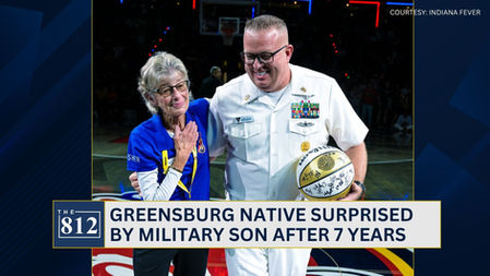 Greensburg native surprised by military son after 7 years at Fever game