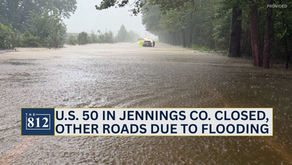 U.S. 50 in Jennings County closed, other roads due to flooding
