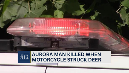 Aurora man killed when motorcycle struck deer