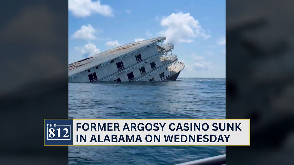 Argosy Casino sunk off the coast of Alabama