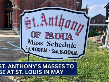 St. Anthony’s masses to be at St. Louis in May