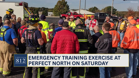 Emergency training exercise at Perfect North on Saturday