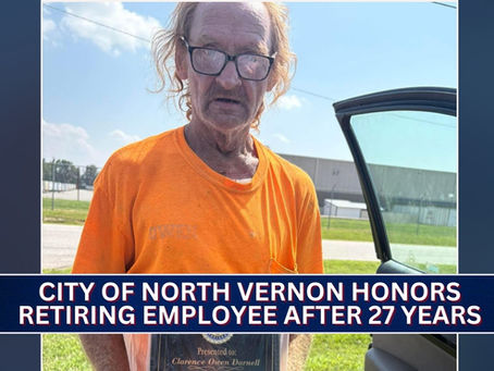City of North Vernon recognizes employee who is retiring after 27 years