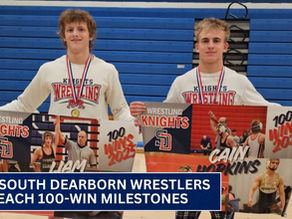 2 South Dearborn wrestlers reach 100-win milestones