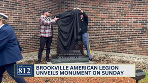 Brookville American Legion unveils monument in honor of all veterans