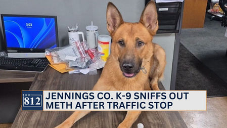 Jennings Co. K-9 sniffs out meth after traffic stop