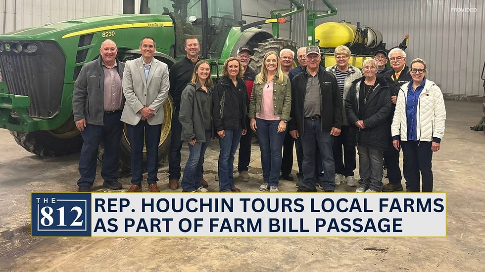 Rep. Houchin tours local farms as part of Farm Bill