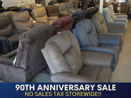 Taff Furniture's 90th Anniversary Sale continues until Saturday