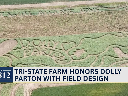 Tri-State farm honors Dolly Parton with field design