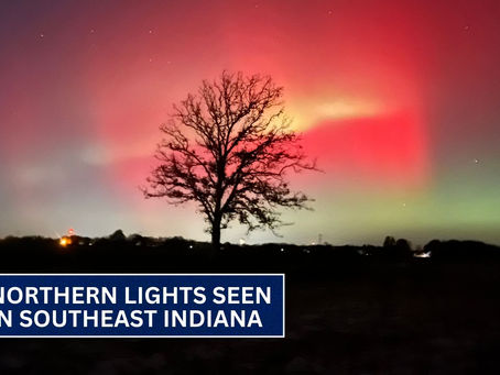 Northern Lights dazzle over Southeast Indiana Tuesday night 