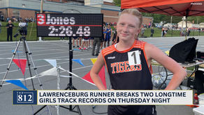 Lawrenceburg runner breaks two longstanding girls track records